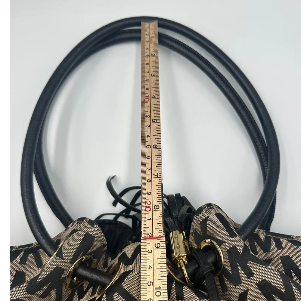 Michael Kors Beige and Black Logo Tote - Picture 9 of 9